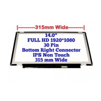  14.0" Laptop LCD Screen 1920x1080p 30 Pins with Brackets NV140FHM-N62